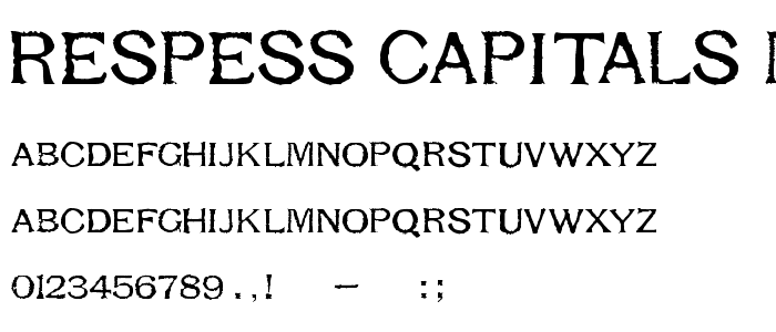 Respess Capitals Medium font